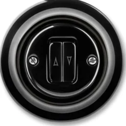 ABB Decento dobbelt trykkontakt, sort
