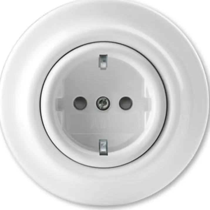 ABB Decento schuko stikkontakt, hvid