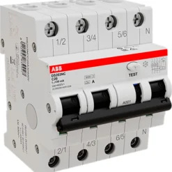 ABB DS203NC HPFI kombiafbryder C, 3P+N, 20A