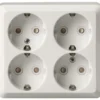 ABB Jussi 4-dobbelt schuko stikkontakt, hvid