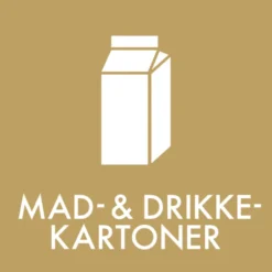 Abena piktogram til mad- og drikkekartoner, selvklæbende, 12x12 cm, brun