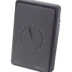 Afdækning for Devi reg 233 elgulvvarme termostat, 1½ modul, koksgrå