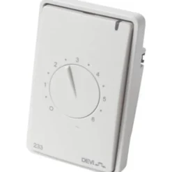 Afdækning for Devi reg 233 elgulvvarme termostat, 1½ modul, lysegrå