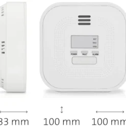 Alecto kuliltealarm med display, 10 års batteritid