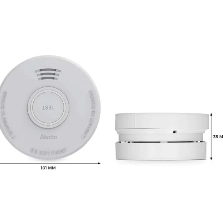 Alecto røgalarm, 1 års batteritid, 1-pak