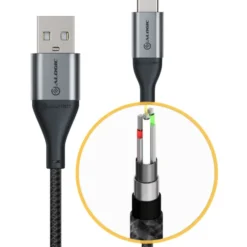 Alogic ladekabel USB-A til USB-C, grå, 1,5 meter