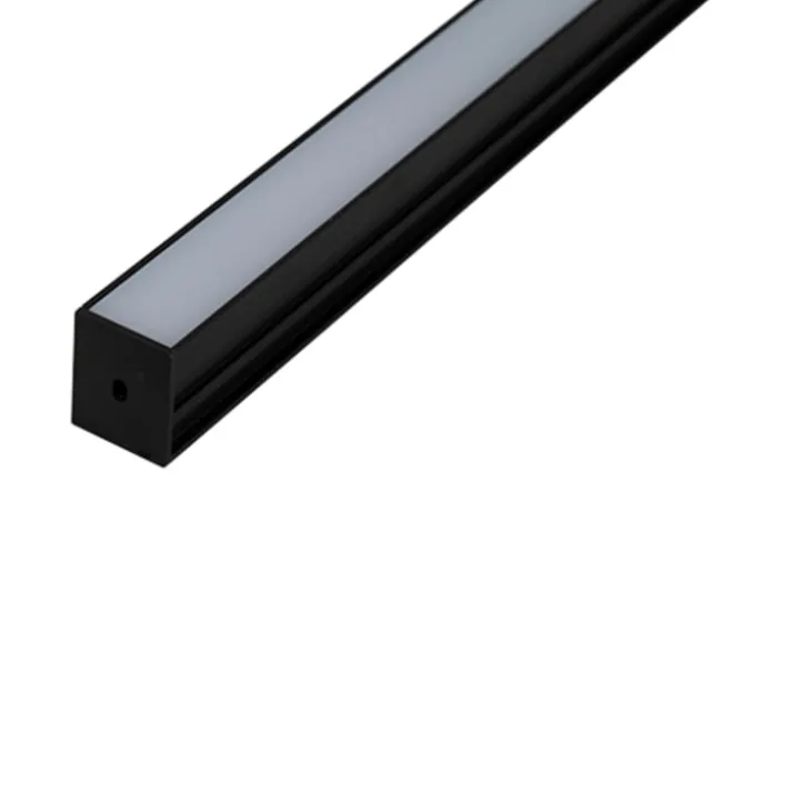 Ansell Lighting LED skinne, indbyg, 26x21,3 mm, 2 meter, sort