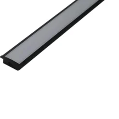 Ansell Lighting LED skinne, indbyg, 9,7x30,6 mm, 2 meter, sort