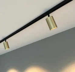 Antidark Designline Tube Pro 1F skinnespot, GU10, messing