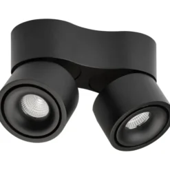 Antidark Easy Mini Double spotlampe, sort