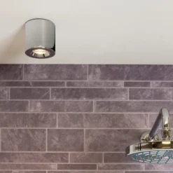 Astro Kos II udendørs loftlampe, krom