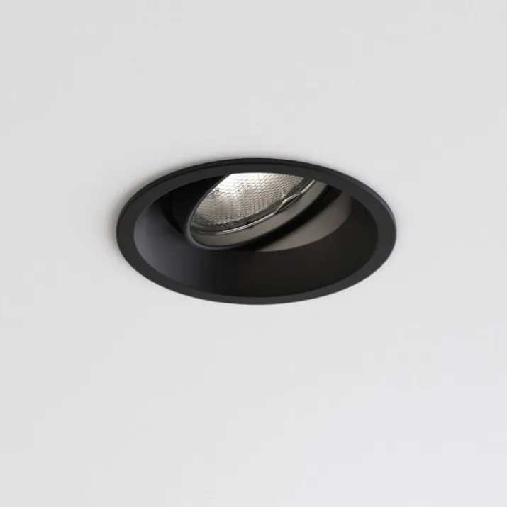 Astro Minima Round indbygningsspot, kipbar, GU10, mat sort