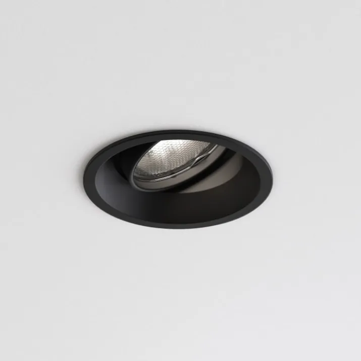 Astro Minima Round indbygningsspot, kipbar, GU10, mat sort