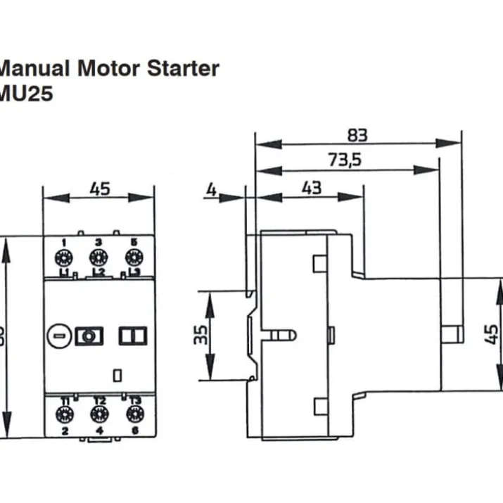 B&J MU25 motorværn, 0,16-0,25 A