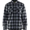 Blåkläder Workwear 3225 foret skovmandsskjorte, grå/sort, str. 4XL