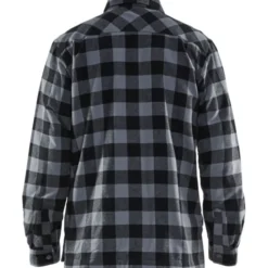 Blåkläder Workwear 3225 foret skovmandsskjorte, grå/sort, str. 4XL