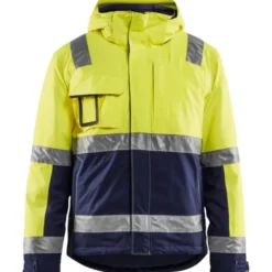 Blåkläder Workwear Hi-Vis vinterjakke, hi-vis gul/marine, str. 3XL