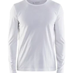 Blåkläder Workwear 35001 langærmet t-shirt, hvid, str. 2XL