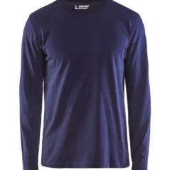 Blåkläder Workwear 35001 langærmet t-shirt, marineblå, str. S