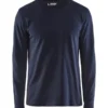 Blåkläder Workwear 35001 langærmet t-shirt, mørk marineblå, str. 4XL
