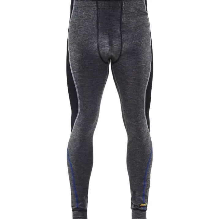 Blåkläder Workwear 1849 termounderbukser i merinould, grå/sort, str. 4XL