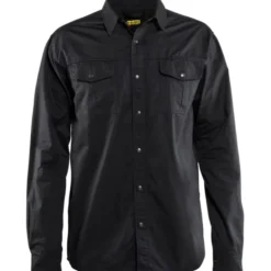 Blåkläder Workwear 3297 Twill skjorte, sort, str. 3XL