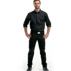 Blåkläder Workwear 3297 Twill skjorte, sort, str. 3XL