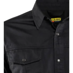 Blåkläder Workwear 3297 Twill skjorte, sort, str. 3XL