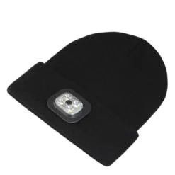 Blue Electric beanie, med lys, sort
