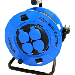 Blue Electric kabeltromle m. schuko stik, 25 meter