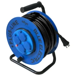 Blue Electric Plus-line kabeltromle, 40 m, blå