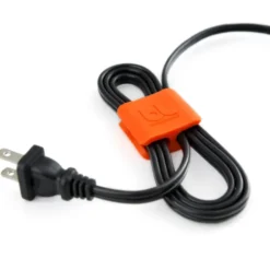 Bluelounge Cableclip kabelklemme, mellem, grå/orange - 4 stk