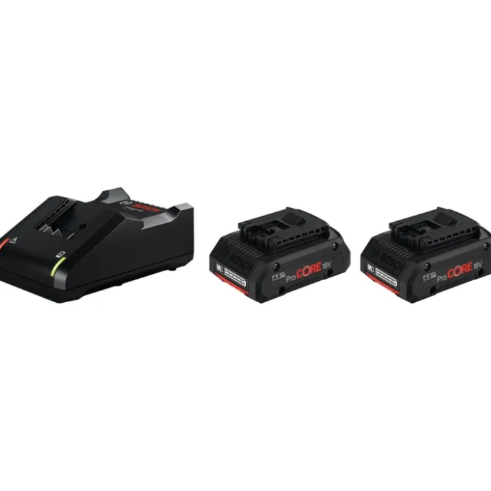 Bosch startsæt procore oplader + 2x batteri 18V 2X4,0AH