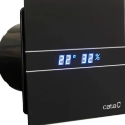 Cata E-100 GTH badventilator, fugtstyring, timer, Ø100 mm, sort