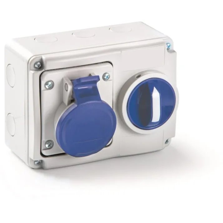 CEE stikkontakt med interlock 230V, 16A/3P