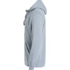 Clique Basic hoodie med lynlås, gråmeleret, str. L