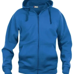 Clique Basic hoodie med lynlås, kongeblå, str. 2XL