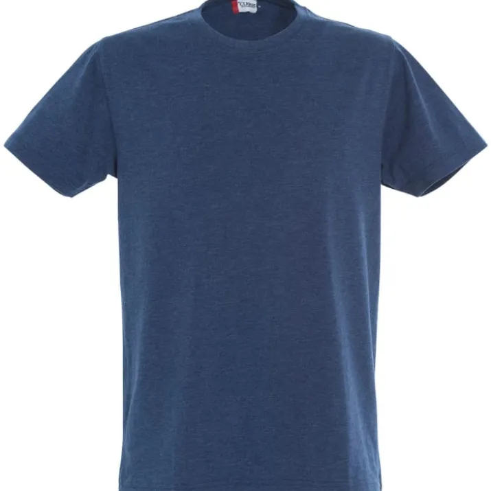 Clique New Classic t-shirt, blå meleret, str. 2XL