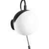 Dansani Bubble spejllampe, Ø12 cm, sort