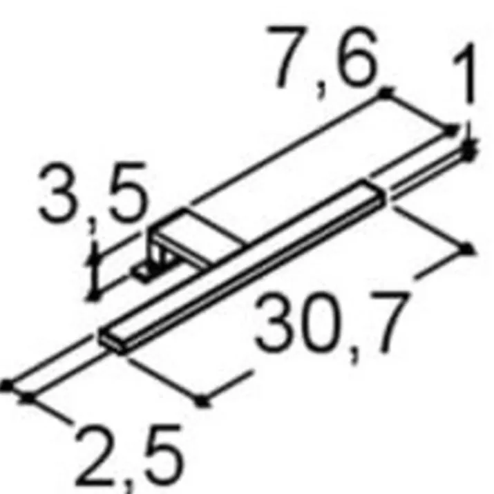 Dansani Mido+ Libra spejllampe, sort, 30 cm