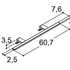 Dansani Mido+ Libra spejllampe, sort, 60 cm