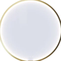 Dansani You Moon spejl med lys, messing, Ø75 cm