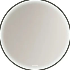 Dansani You Moon spejl med lys, sort, Ø75 cm