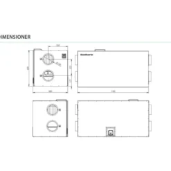 Dantherm HCH 5 MK II ventilationsanlæg med varmegenvinding, Ø160 mm