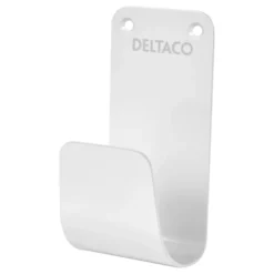 Deltaco holder til ladekabel, hvid