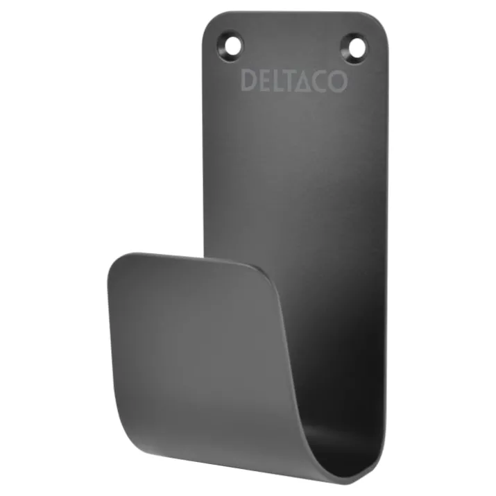 Deltaco holder til ladekabel, sort