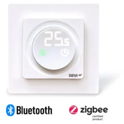 Devi reg Display Connect termostat, Zigbee & Bluetooth, hvid