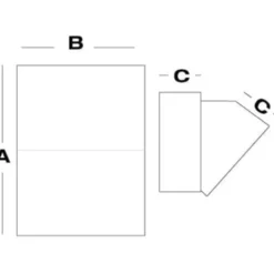 Duka aftræksbøjning, 45°, 100x150 mm over kort side