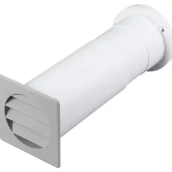 Duka friskluftventil, Ø105 mm, med vægventil, snoretræk, 260-400 mm
