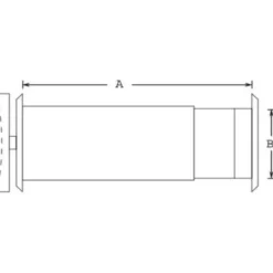 Duka friskluftventil, Ø75 mm, 230-350 mm, komplet med tallerkenventil